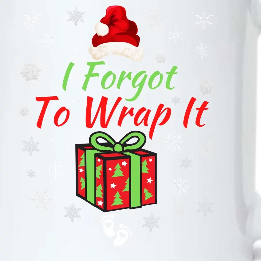 I Forgot To Wrap It Adult Humor Christmas Pregnancy Reveal Christmas Baby Black Color Changing Mug