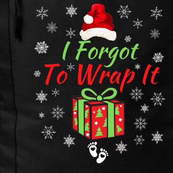 I Forgot To Wrap It Adult Humor Christmas Pregnancy Reveal Christmas Baby Daily Commute Backpack