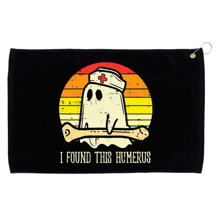 I Found This Humerus Funny Halloween Nurse Fall Scrub Grommeted Golf Towel