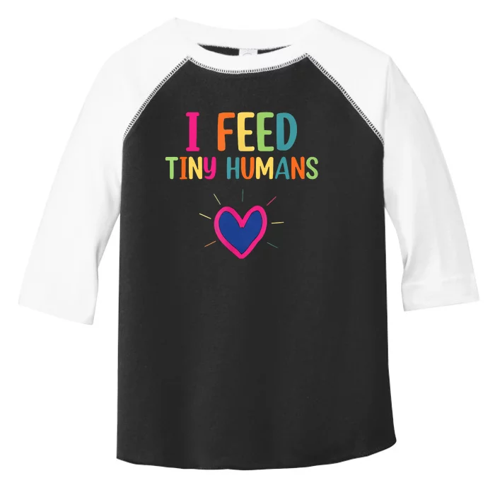 I Feed Tiny Humans Funny Lunch Lady Toddler Fine Jersey T-Shirt