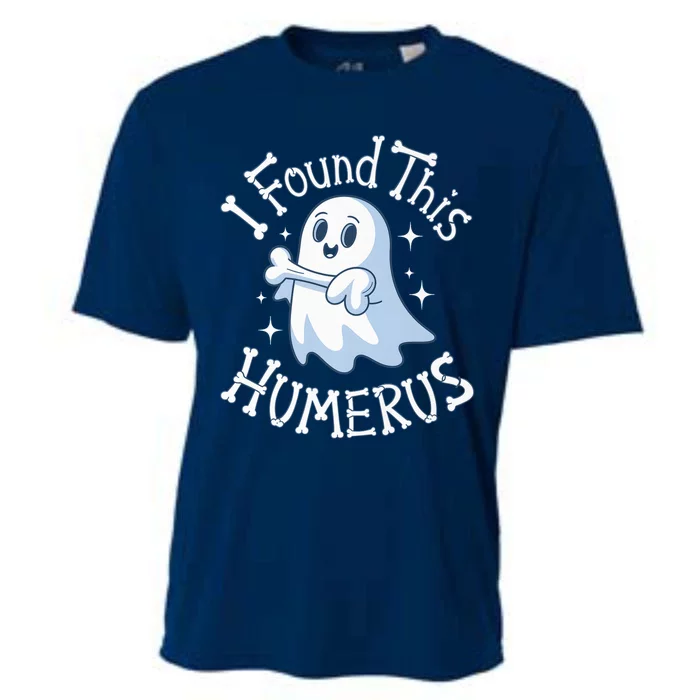 I Found This Humerus Halloween Ghost Bone Humorous Funny Boo Cooling Performance Crew T-Shirt