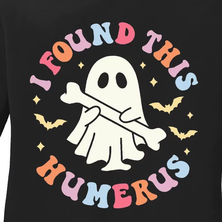 I Found This Humerus Pun Joke Humorous Halloween Costume Ladies Long Sleeve Shirt