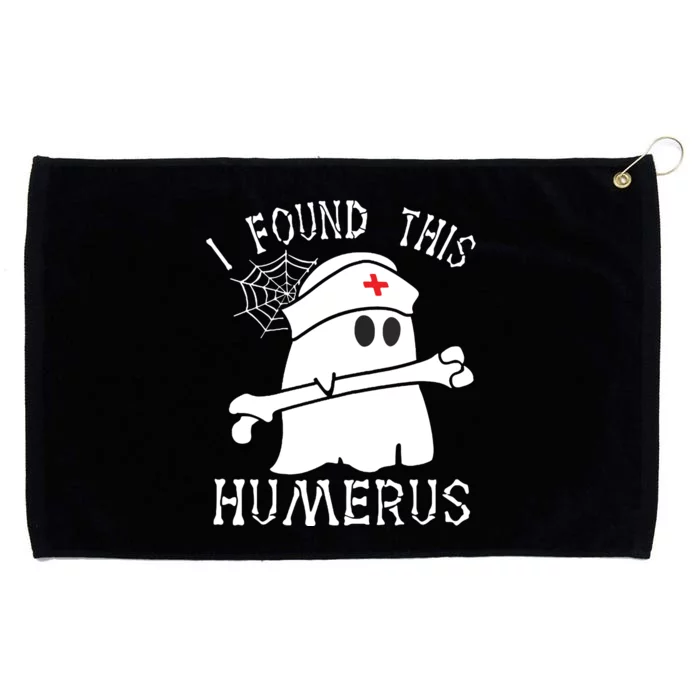 I Found This Humerus Funny Ghost Nurse Halloween Grommeted Golf Towel