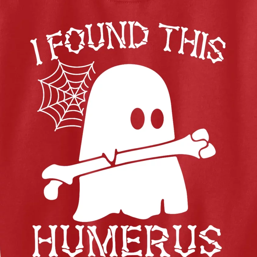 I Found This Humerus Halloween Ghost Humorous Saying Funny Kids Sweatshirt