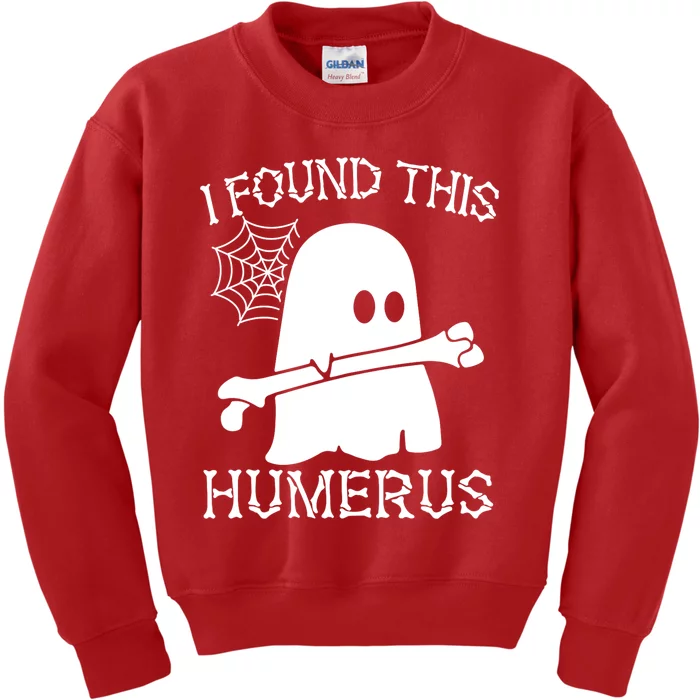 I Found This Humerus Halloween Ghost Humorous Saying Funny Kids Sweatshirt