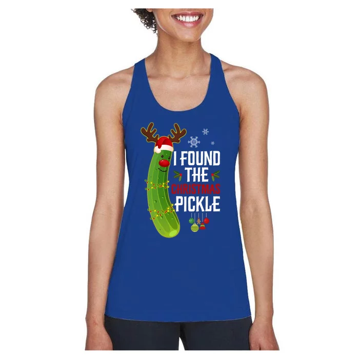 I Found The Christmas Pickle Gift Women's Racerback Tank