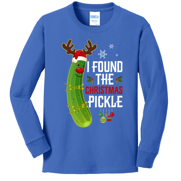 I Found The Christmas Pickle Gift Kids Long Sleeve Shirt