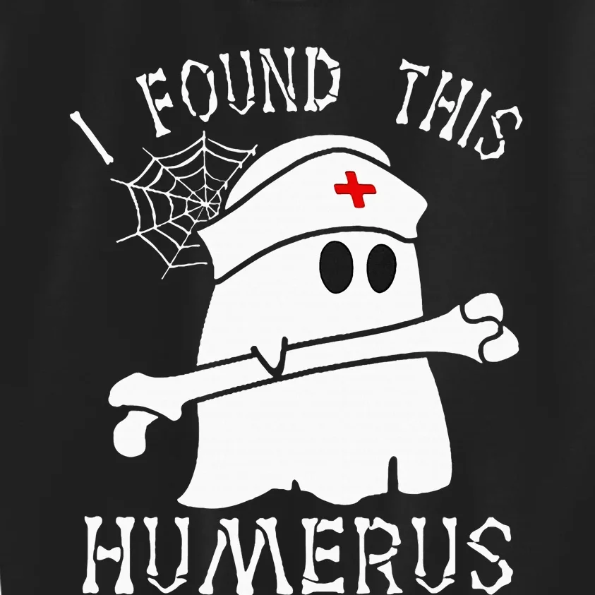 I Found This Humerus Funny Ghost Nurse Halloween Kids Sweatshirt