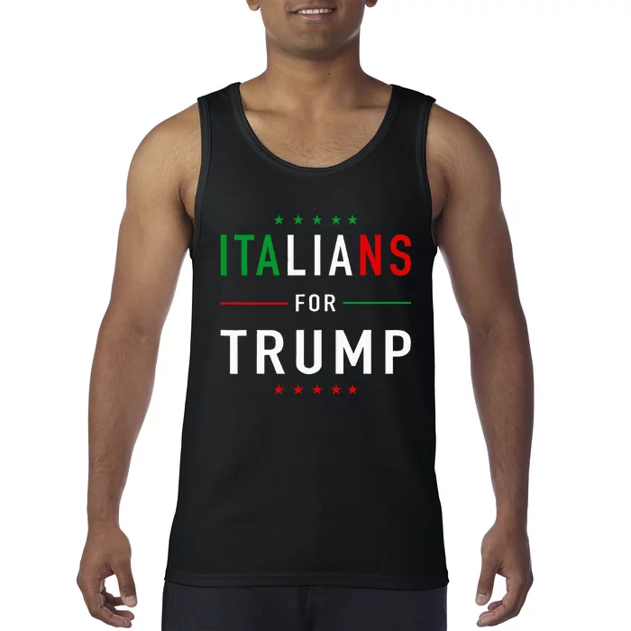 Italians For Trump Pro Trump Italiano Supporter Tank Top