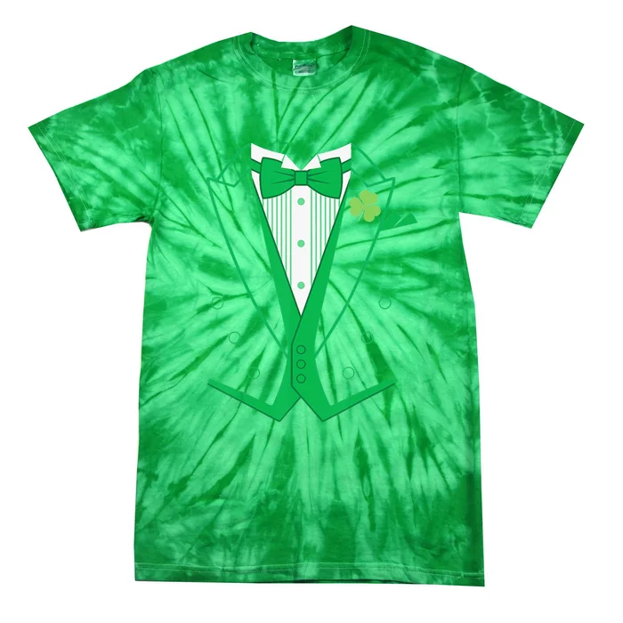 Irish Formal Tuxedo Funny St. Patrick's Day Tie-Dye T-Shirt