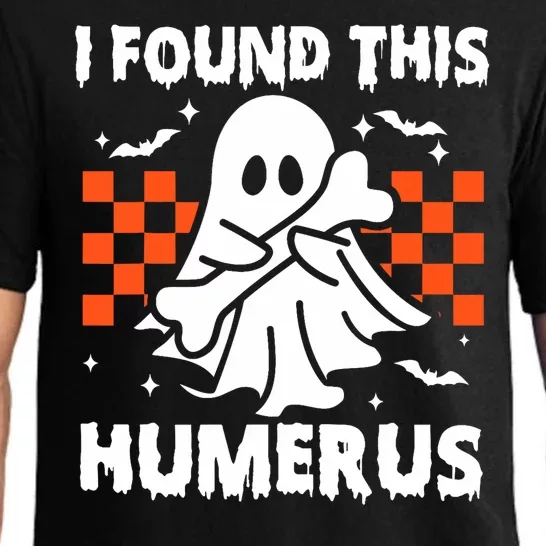 I Found This Humerus Funny Halloween Ghost Skeleton Pajama Set