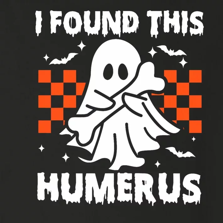 I Found This Humerus Funny Halloween Ghost Skeleton Toddler Long Sleeve Shirt