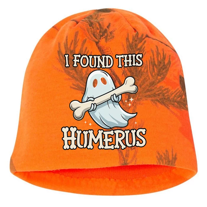 I Found This Humerus Halloween Ghost Bone Humorous Funny Kati - Camo Knit Beanie