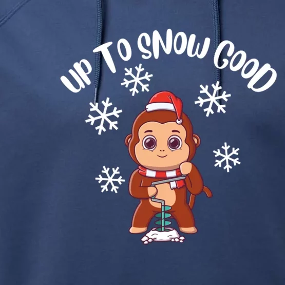 Ice Fishing Up To Snow Good Cute Gift Performance Fleece Hoodie