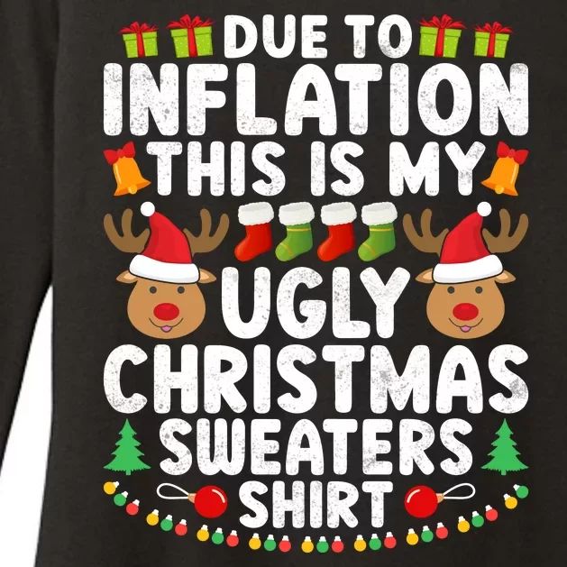 Inflation Fun Ugly Christmas Sweater Womens CVC Long Sleeve Shirt