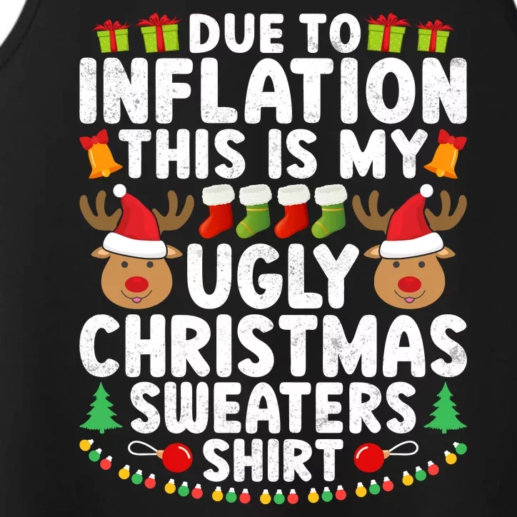 Inflation Fun Ugly Christmas Sweater Performance Tank