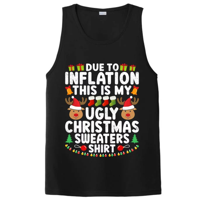 Inflation Fun Ugly Christmas Sweater Performance Tank