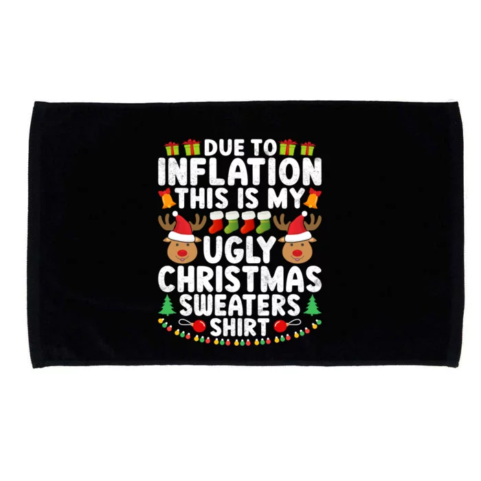 Inflation Fun Ugly Christmas Sweater Microfiber Hand Towel