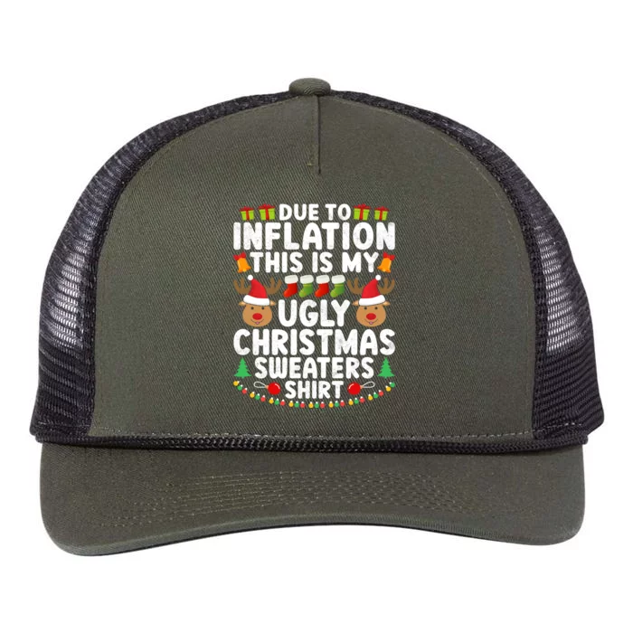 Inflation Fun Ugly Christmas Sweater Retro Rope Trucker Hat Cap