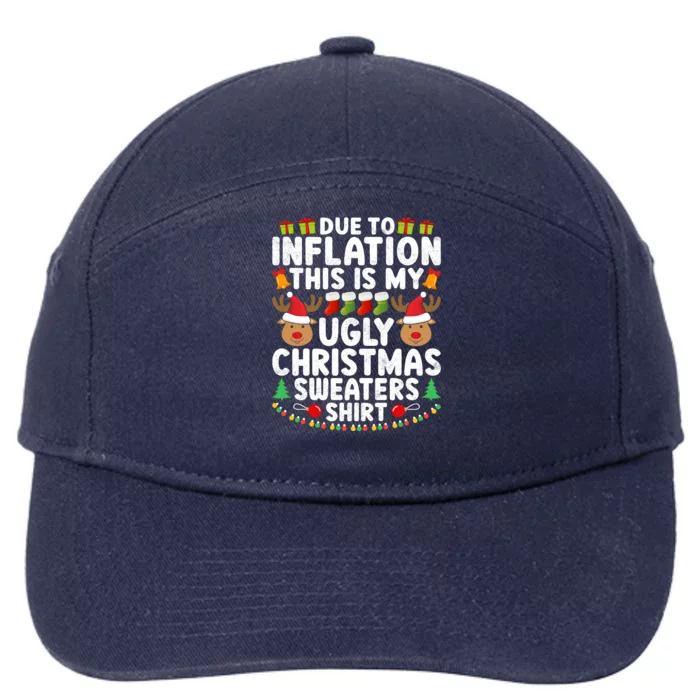 Inflation Fun Ugly Christmas Sweater 7-Panel Snapback Hat