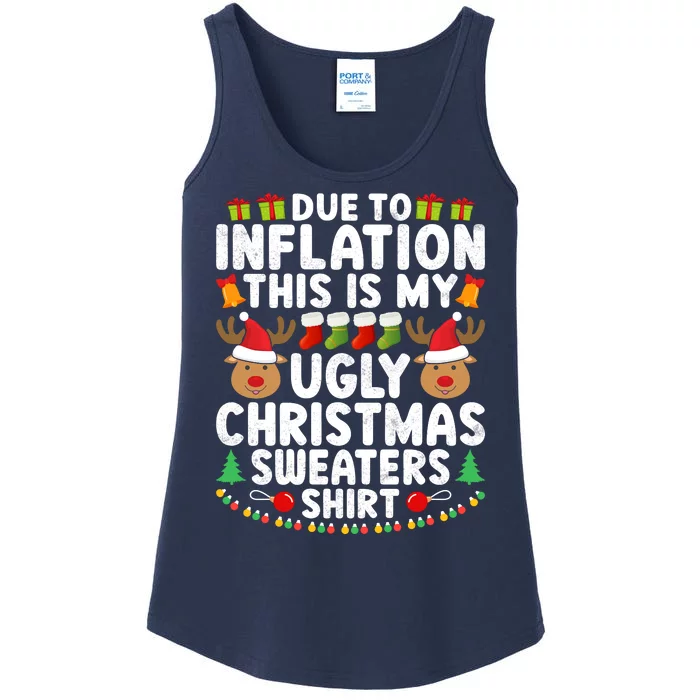 Inflation Fun Ugly Christmas Sweater Ladies Essential Tank