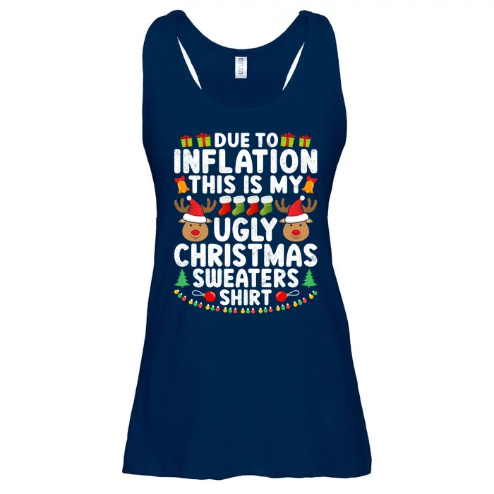 Inflation Fun Ugly Christmas Sweater Ladies Essential Flowy Tank