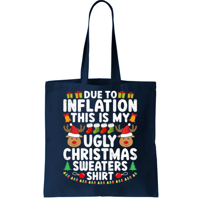 Inflation Fun Ugly Christmas Sweater Tote Bag