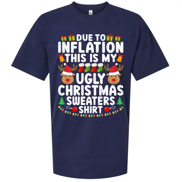 Inflation Fun Ugly Christmas Sweater Sueded Cloud Jersey T-Shirt