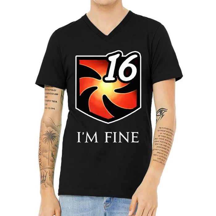 IM Fine Vulnerability Stacks Fantasy Mmorpg V-Neck T-Shirt