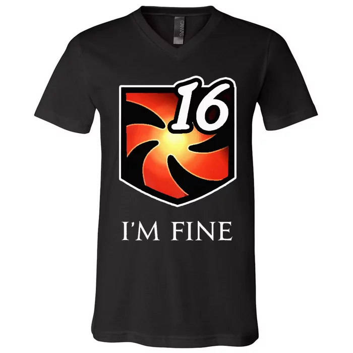 IM Fine Vulnerability Stacks Fantasy Mmorpg V-Neck T-Shirt