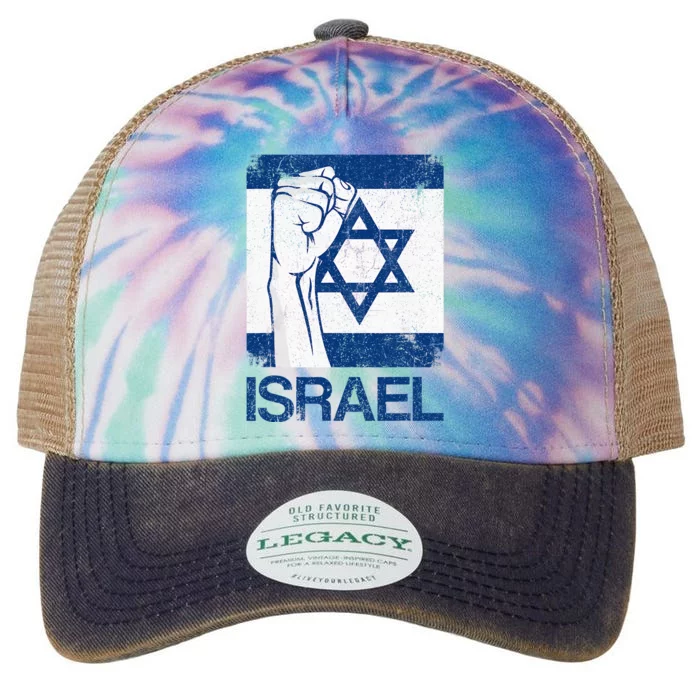 Israeli Flag Vintage Israel Legacy Tie Dye Trucker Hat