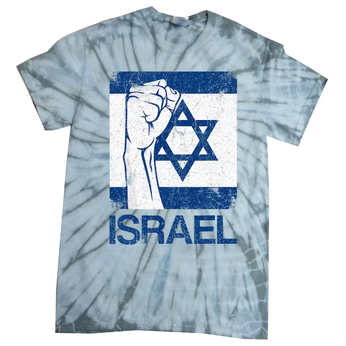 Israeli Flag Vintage Israel Tie-Dye T-Shirt