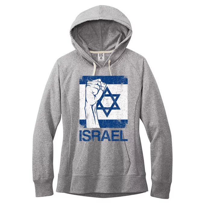 Israeli Flag Vintage Israel Women's Fleece Hoodie