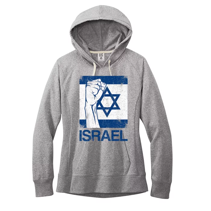 Israeli Flag Vintage Israel Strong Women's Fleece Hoodie