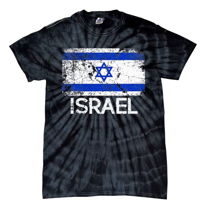 Israeli Flag Vintage Made In Israel Gift Tie-Dye T-Shirt