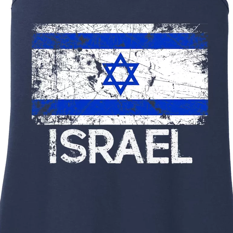 Israeli Flag Vintage I Stand With Israel Ladies Essential Tank