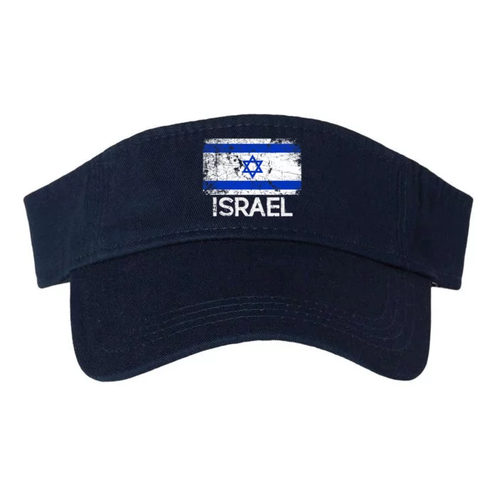 Israeli Flag Vintage I Stand With Israel Valucap Bio-Washed Visor