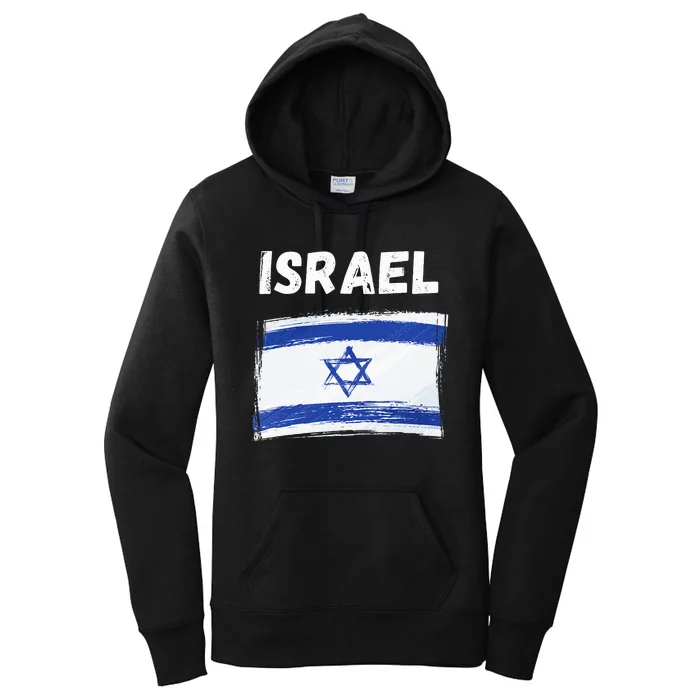 Israel Flag Vintage Grunge Patriotic Souvenir Women's Pullover Hoodie