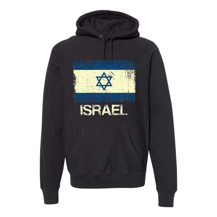 Israeli Flag  Vintage Israel Premium Hoodie