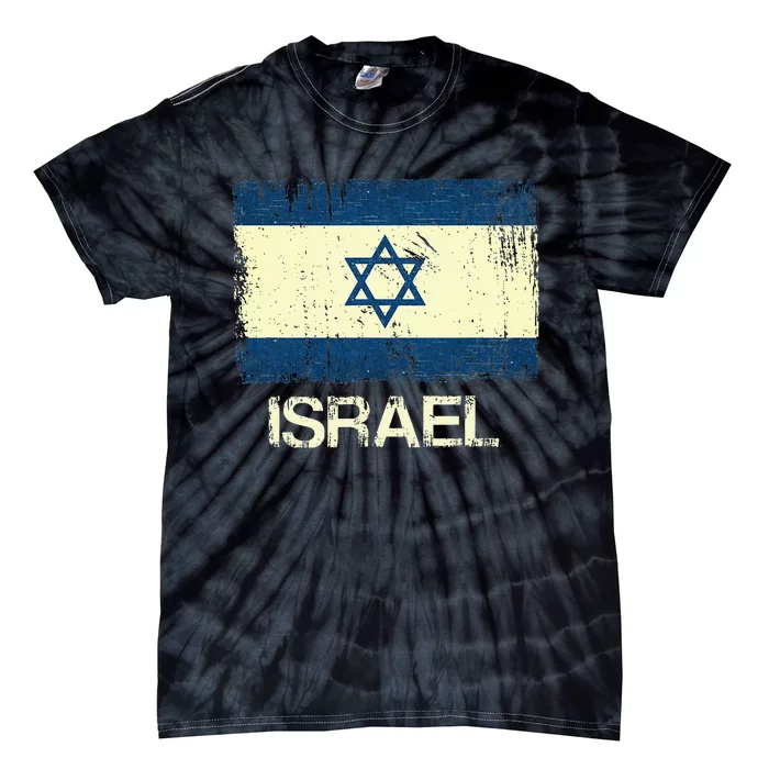 Israeli Flag  Vintage Israel Tie-Dye T-Shirt