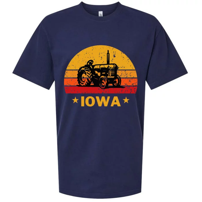 Iowa Farming  Vintage Farmer Tractor Sueded Cloud Jersey T-Shirt