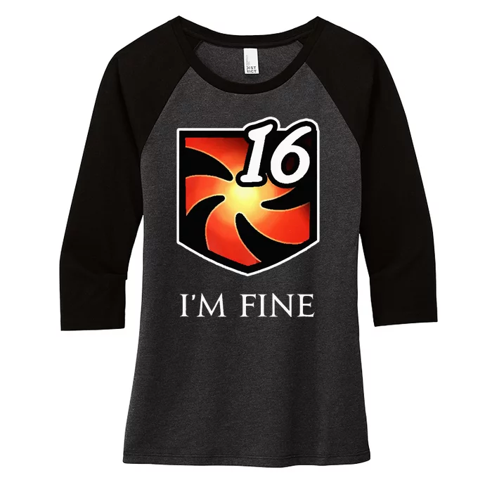 IM Fine Vulnerability Stacks Fantasy Mmorpg Women's Tri-Blend 3/4-Sleeve Raglan Shirt