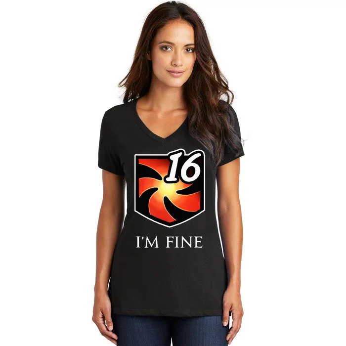 IM Fine Vulnerability Stacks Fantasy Mmorpg Women's V-Neck T-Shirt