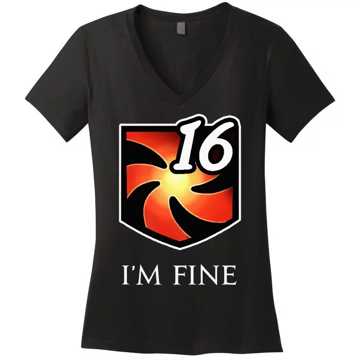 IM Fine Vulnerability Stacks Fantasy Mmorpg Women's V-Neck T-Shirt