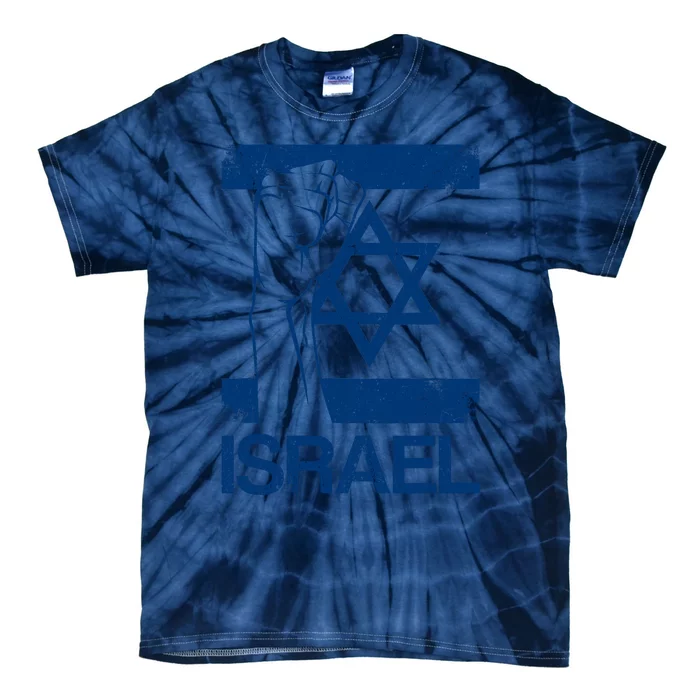 Israeli Flag Vintage Israel Tie-Dye T-Shirt