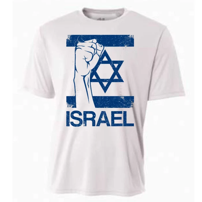 Israeli Flag Vintage Israel Cooling Performance Crew T-Shirt