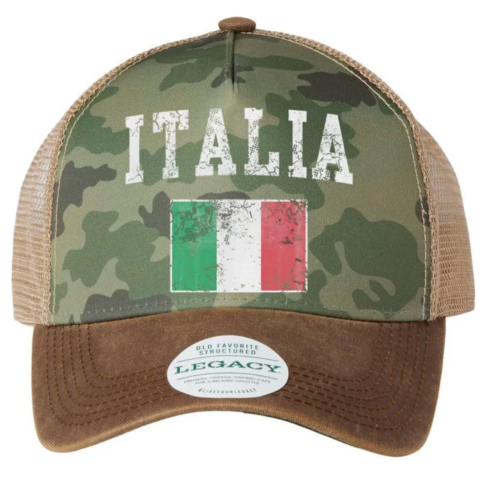 Italian Flag Vintage Italy Souvenir Travel Gift Legacy Tie Dye Trucker Hat