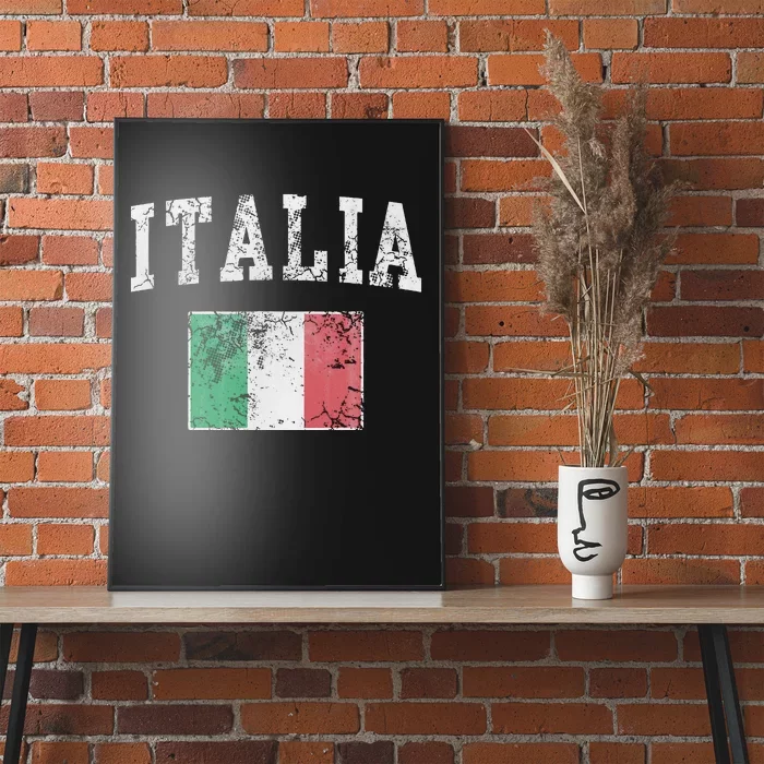 Italian Flag Vintage Italy Souvenir Travel Gift Poster