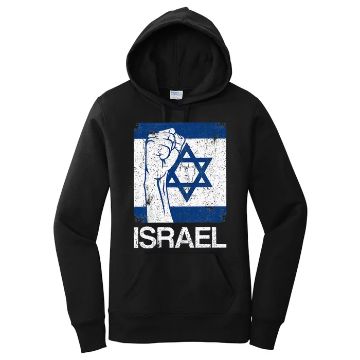 Israeli Flag Vintage Israel Women's Pullover Hoodie