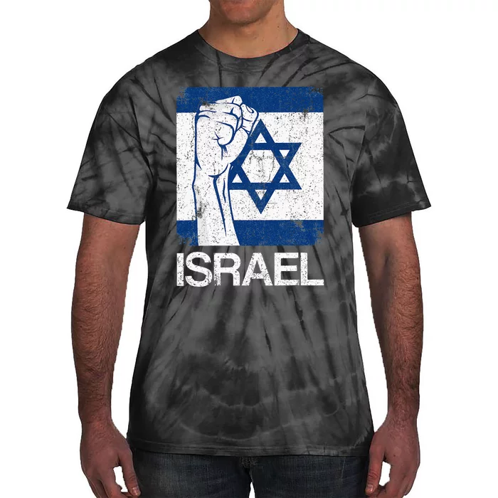 Israeli Flag Vintage Israel Tie-Dye T-Shirt